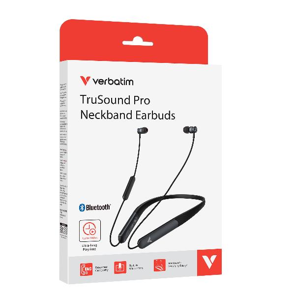 Auricolari Wireless Verbatim Neckband TrueSound Pro Earbuds BK - SKU: 30203 - Immagine 2