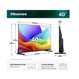 TV Hisense 40 A59S QLED Full HD Smart VIDAA 40 - SKU: 40A59S