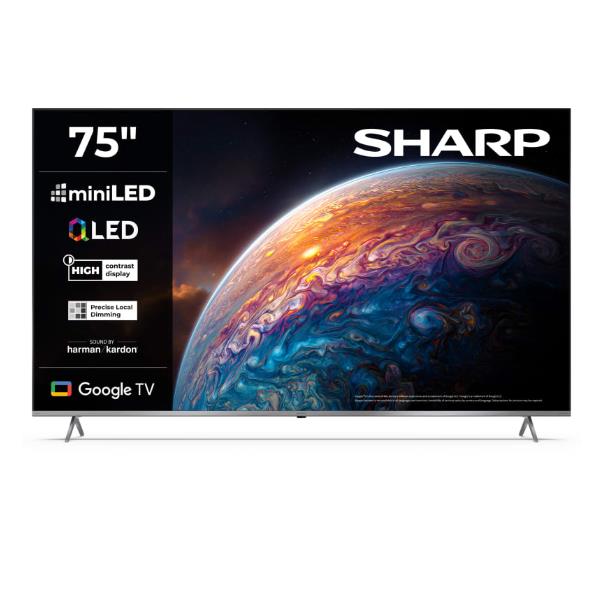 TV Sharp 75 UHD 4K QLED MiniLed Google TV Smart - SKU: 75JP7765E