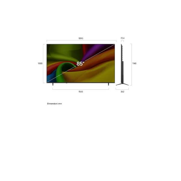 TV LG 85 NanoCell NU85 4K UHD Smart WebOS26 - SKU: 85NU850B6LA.API - Immagine 2