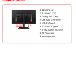 Monitor Gaming MSI MPG 321URX QD-OLED 32" 4K 240Hz