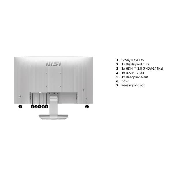 Monitor MSI PRO MP273QW E14 27 IPS 2560x1440 HDMI - SKU: 9S6-3PE2CH-021 - Immagine 2