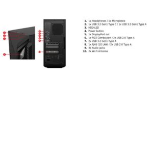 PC Gaming MSI MAG INFINITE S3 i7-14700F RTX 5060 Ti 32GB 1TB SSD - SKU: 9S6-B93851-3237