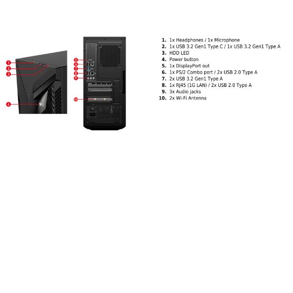 PC Gaming MSI MAG INFINITE S3 i7-14700F RTX 5060 Ti 32GB 1TB SSD - SKU: 9S6-B93851-3237