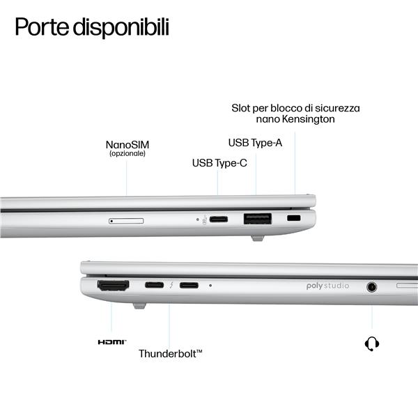 Notebook HP EliteBook 8 G1i 14" Intel Core Ultra 5 16GB 512GB AI PC 5G - immagine 5