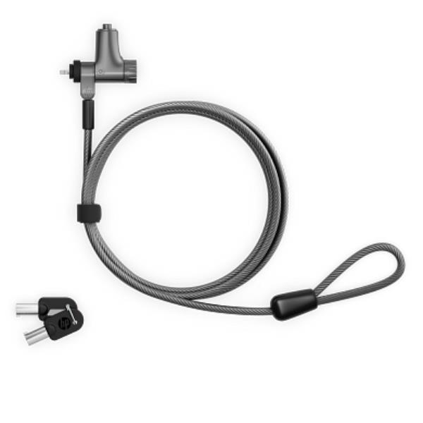 Cavo di Sicurezza HP Universal Keyed Cable Lock 183 cm Acciaio Nero - SKU: C6CQ2AA - Immagine 2