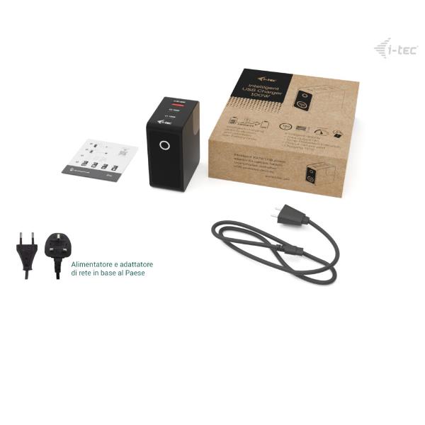 Caricabatterie I-Tec USB-C PD 3.0 100W Universale Nero - SKU: CHARG-INTG100W - Immagine 6