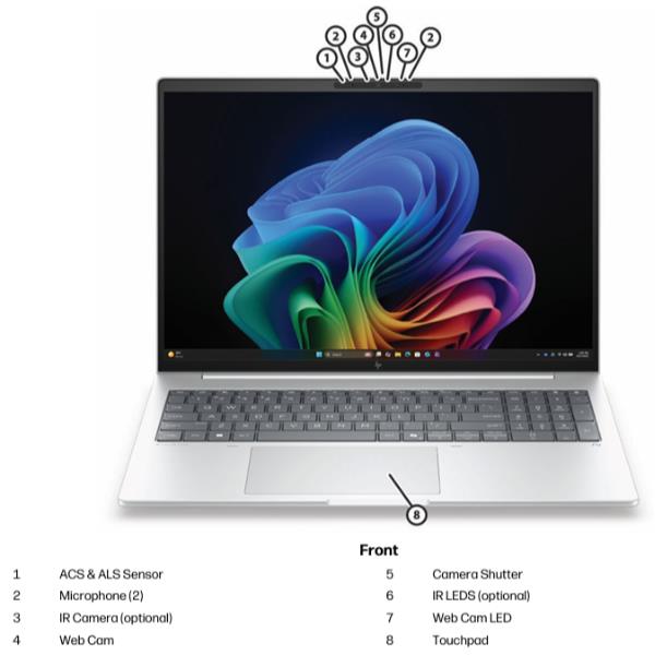 Notebook HP EliteBook 8 G2i 16 Intel Core Ultra 7 64GB 1TB - SKU: DL5P2AT - Immagine 4