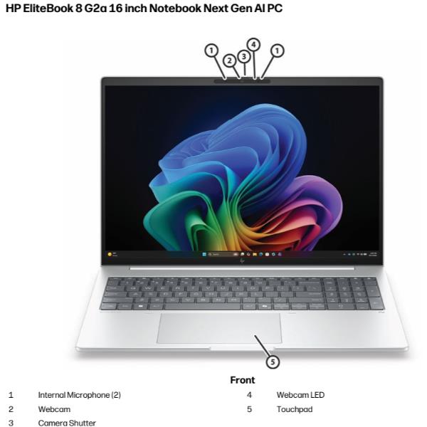 Notebook HP EliteBook 8 G2a 16 AMD Ryzen AI 7 16GB 512GB - SKU: DL5Q3AT - Immagine 5