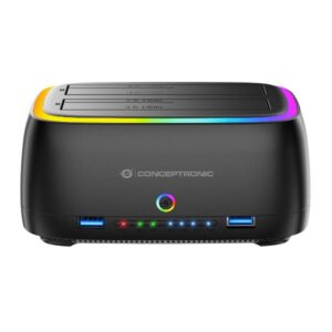 Docking Station Dual-Bay Conceptronic USB 3.2 SATA Nero - SKU: DONN36B