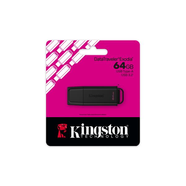 Chiavetta USB Kingston DataTraveler Exodia 64GB USB 3.2 Nero - SKU: DTXG2/64GB - Immagine 7