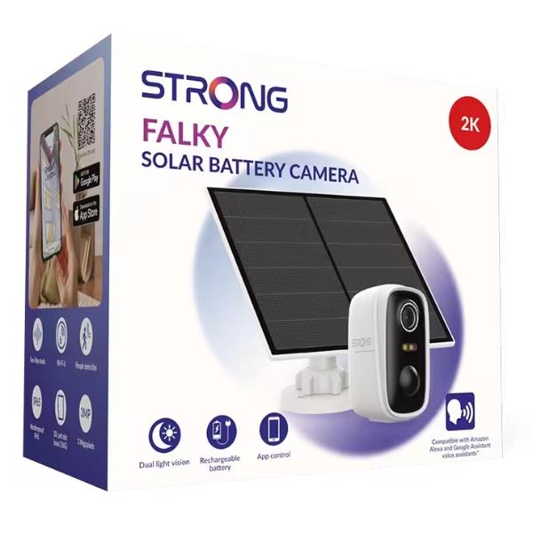 Telecamera IP Strong FALKY SOLAR Esterna Wi-Fi Sensore Movimento - SKU: FALKY-2KS - Immagine 3