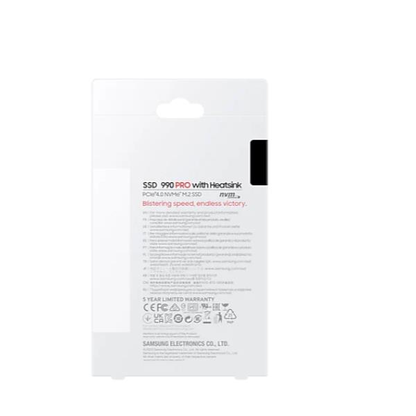 SSD Samsung 990 PRO 1TB con Dissipatore PCIe 4.0 NVMe - immagine 2
