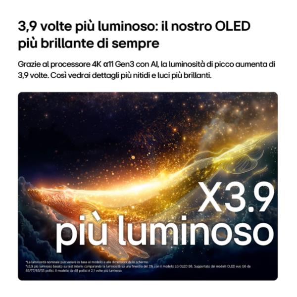 TV LG 77 OLED EVO AI G6 4K UHD WebOS26 Smart TV - SKU: OLED77G64LW.API - Immagine 12