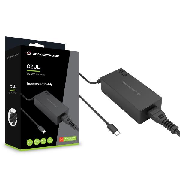 Alimentatore Notebook Conceptronic 65W USB-C PD Nero - immagine 5