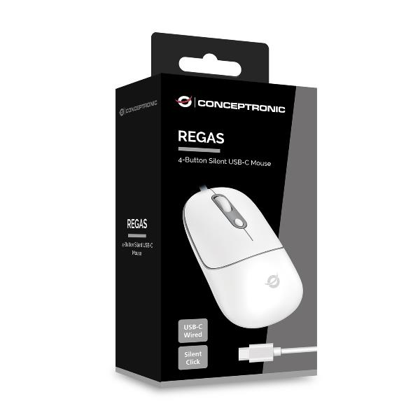 Conceptronic 4-BUTTON OPTICAL USB MOUSE USB-C - Tastiere e mouse - immagine 2