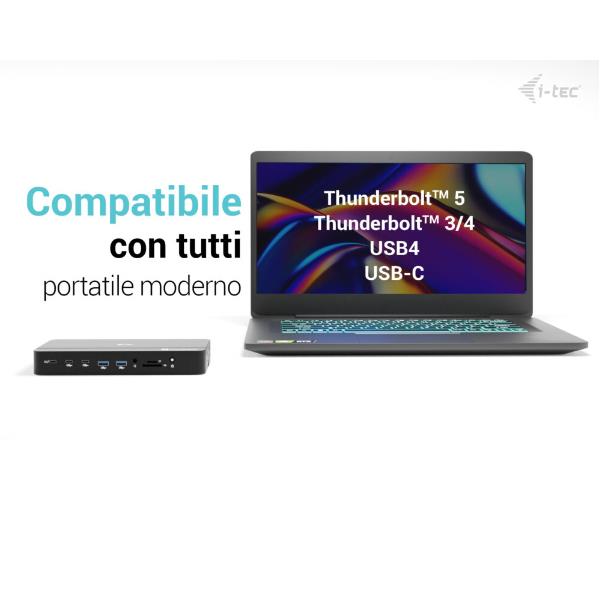 Docking Station I-Tec Thunderbolt 4 3 Display PD140W - SKU: TB5TRIPLEM2PDIT - Immagine 11