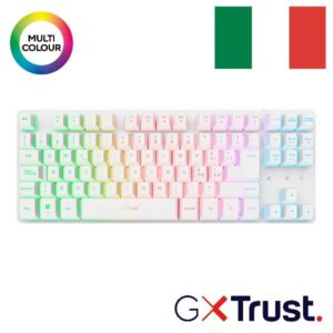 Tastiera Gaming Wireless Trust GXT831 Thado TKL Bianca IT - SKU: 26084