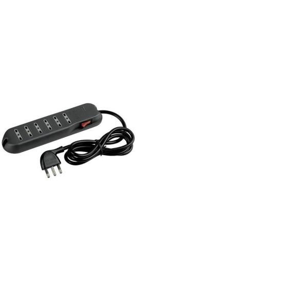 Multipresa Legrand 6 Prese Bipasso con Interruttore e Luce Cavo 1.5m Antracite