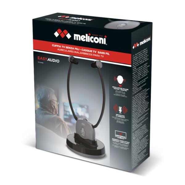 Cuffie TV Meliconi Easy Audio Grigie Senza Fili - SKU: 497339 - Immagine 3