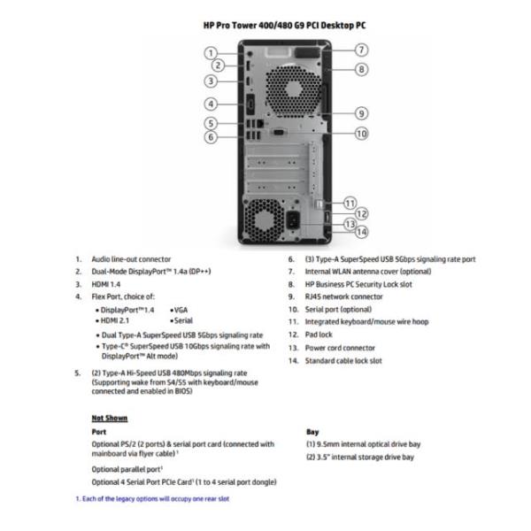 PC Desktop HP Pro Tower 400 G9 i3-14100 8GB 512GB SSD Win11 Pro - immagine 4