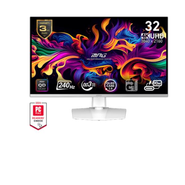 Monitor Gaming MSI MPG 321URXW QD-OLED 31.5 4K 3840x2160 - SKU: 9S6-3DD29A-022 - Immagine 3