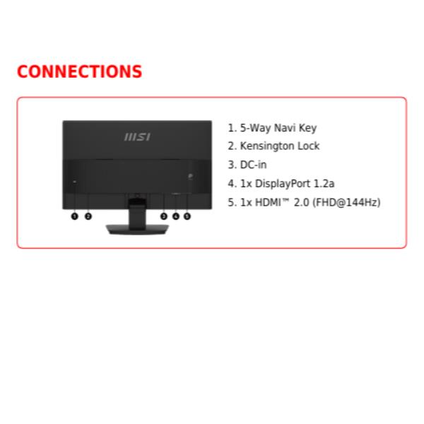 Monitor MSI PRO MP241W 23.8 VA Full HD per Ufficio - SKU: 9S6-3PE1CH-027