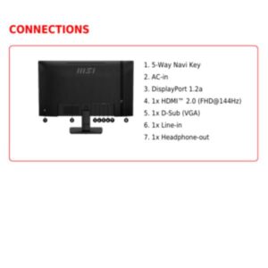 Monitor MSI PRO MP271 E14A 27 IPS Full HD per Ufficio - SKU: 9S6-3PE9CM-001