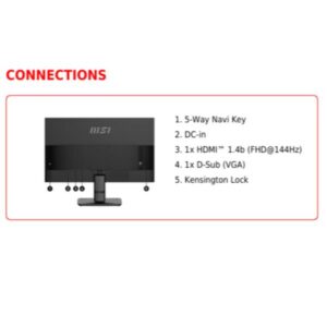 Monitor MSI PRO MP245 E14VL 23.8 VA Full HD - SKU: 9S6-3PF1CM-003