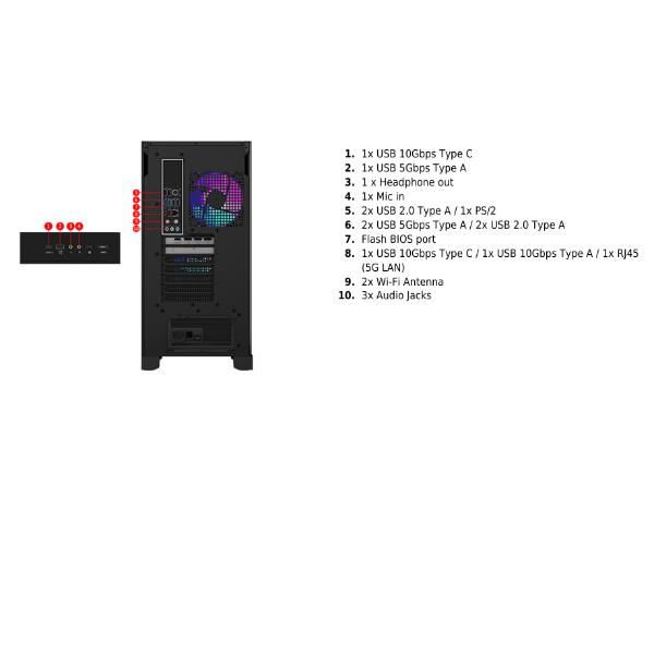 Workstation MSI MPG INFINITE X3 AI Intel Core Ultra 7 32GB RAM 3TB SSD - SKU: 9S6B942111-1078 - Immagine 3