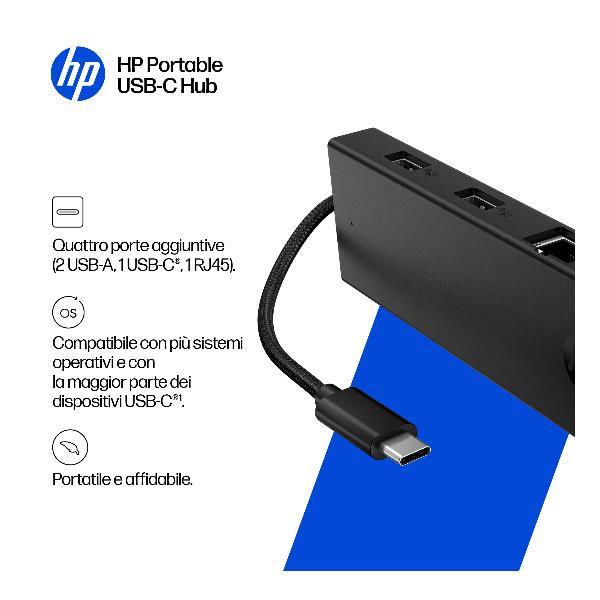 Docking Station HP USB-C Portatile Nero - SKU: B8SV8AA - Immagine 4