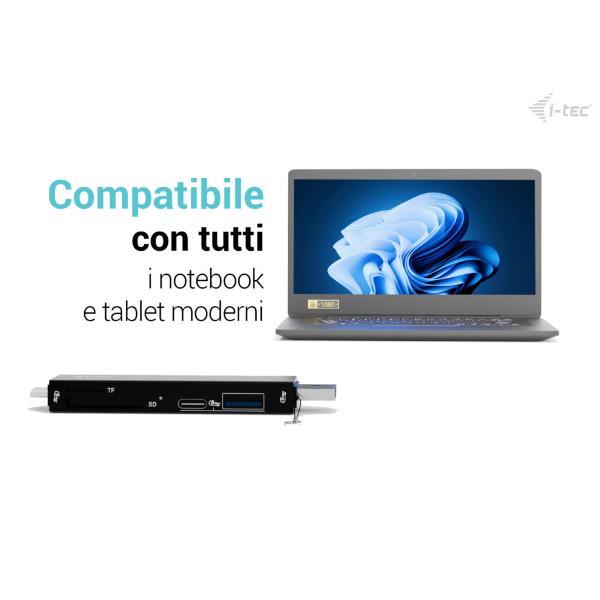 Lettore Memory Card I-Tec USB 3.1 Nero Esterno - SKU: CAUSBSD - Immagine 7