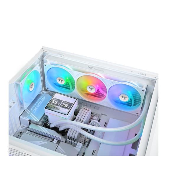 Dissipatore a liquido Thermaltake TH360 V3 Ultra ARGB Sync Snow 360mm - SKU: CLW476PL12SWA - Immagine 5