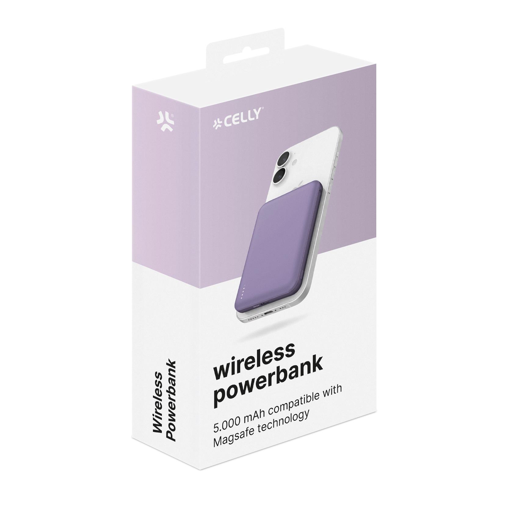 Power bank Celly 5000 mAh per ricarica quotidiana - SKU: COLMAGPB5000VL - Immagine 2