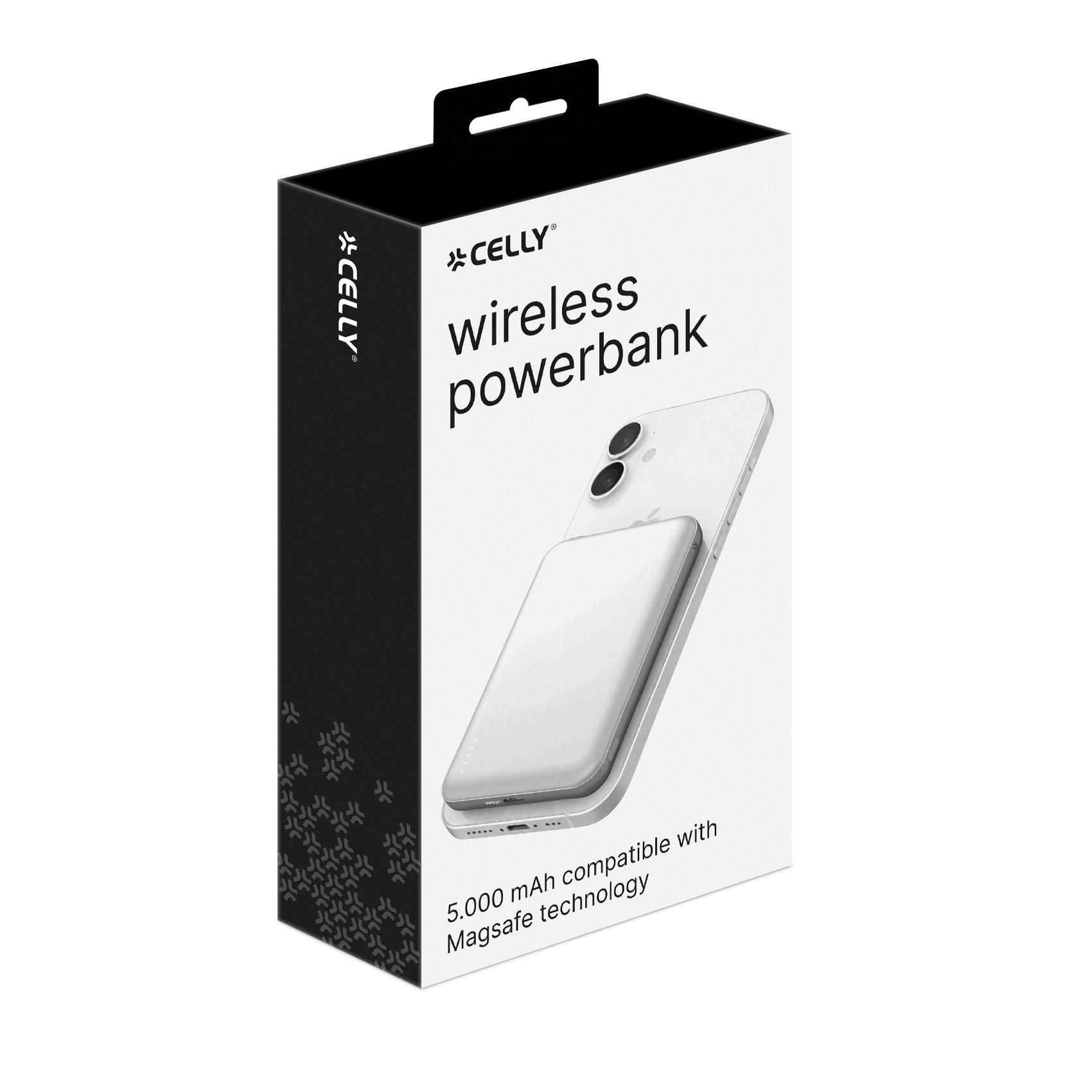 Power Bank Celly 5000 mAh Offset Collection Ricarica Portatile - SKU: COLMAGPB5000WH - Immagine 2