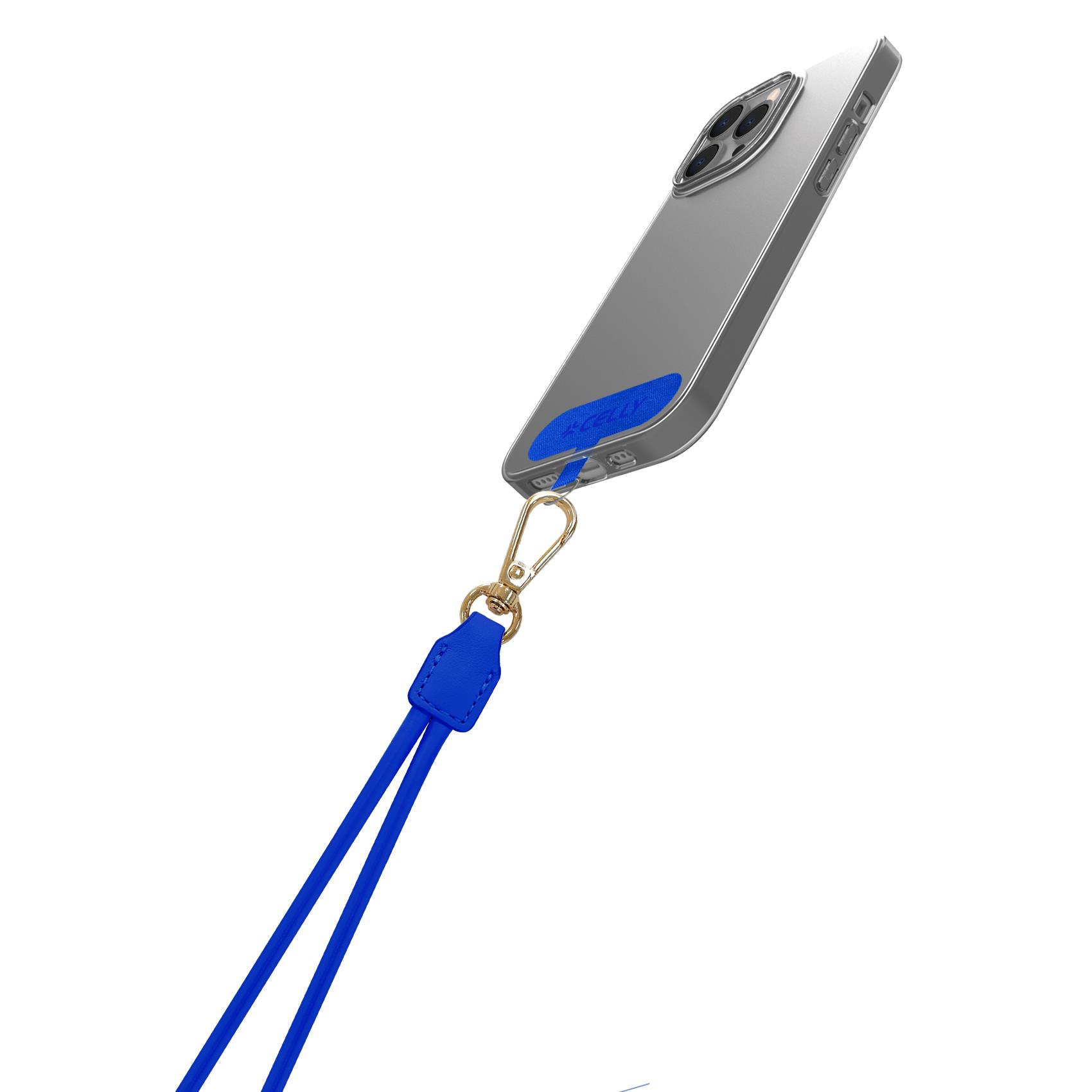 Cover Smartphone Celly NECK LACET - Tessuto Blu Universale - SKU: COLNECKLACETBL - Immagine 3