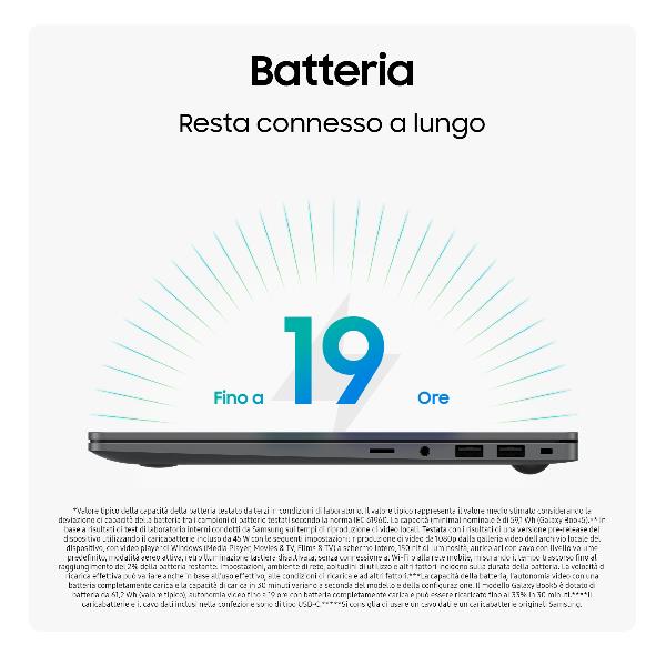 Notebook Samsung Galaxy Book5 15.6" Intel Core Ultra 7 16GB 512GB - immagine 3