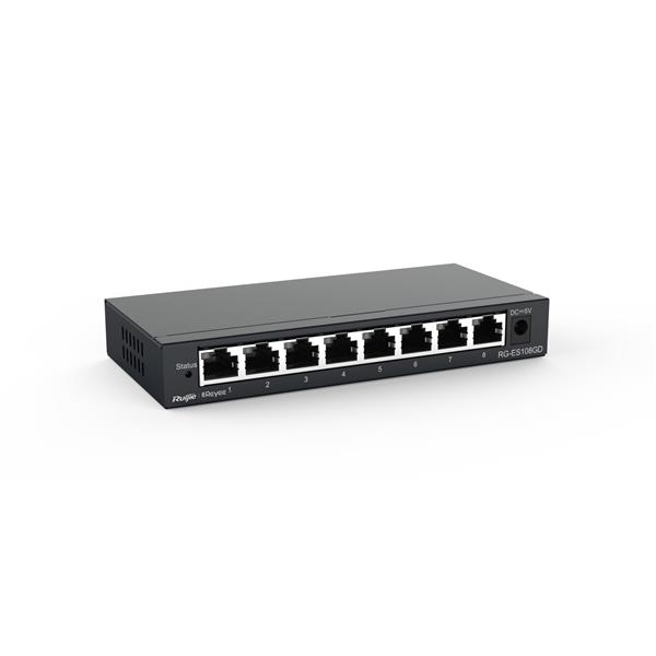 Switch 8 Porte Gigabit Ruijie Networks RG-ES108GD Unmanaged - SKU: RG-ES108GD - Immagine 2
