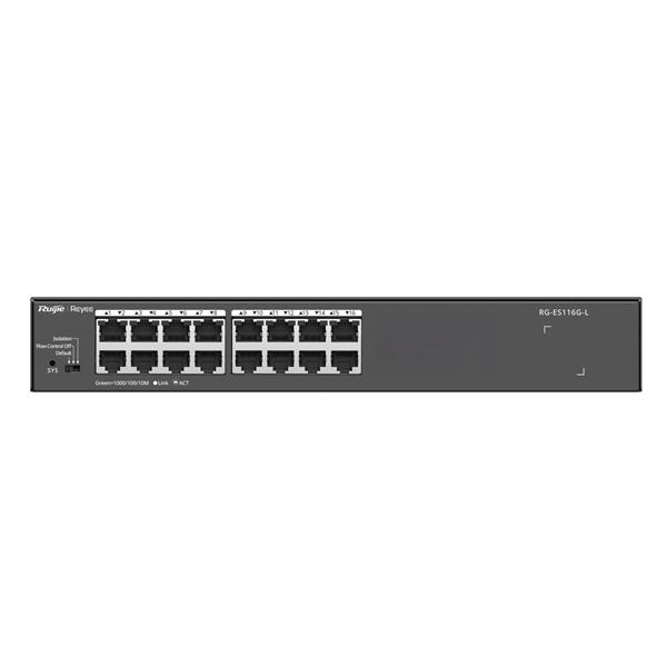 Switch 16 Porte Gigabit Ruijie Networks RG-ES116G-L Unmanaged - SKU: RG-ES116G-L