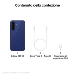 Smartphone Samsung Galaxy A27 6128GB Blue 6.7 Snapdragon 6 Gen 3 - SKU: SM-A276BZBBEUE