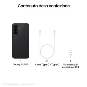 Smartphone Samsung Galaxy A27 6128GB Nero Enterprise Edition - SKU: SM-A276BZKBEEE