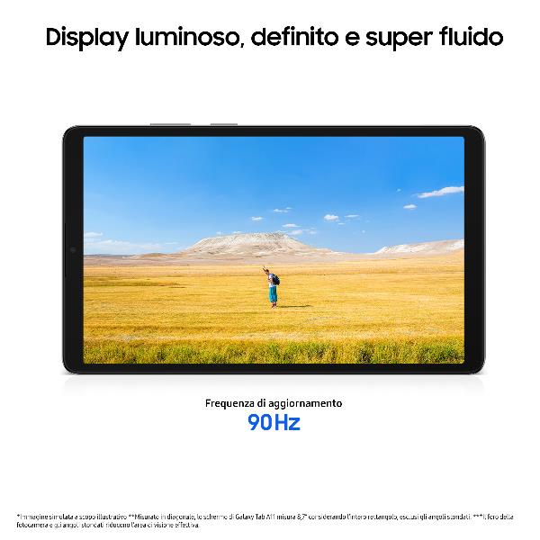 Tablet Samsung Galaxy Tab A11 LTE 4+64GB Grigio - immagine 3