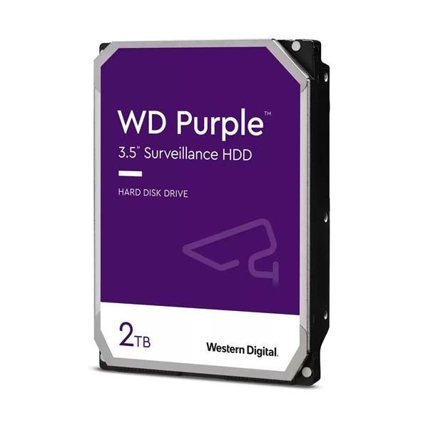 HDD Interno Western Digital Purple 2TB 3.5 SATA per Videosorveglianza - SKU: WD23PURZ