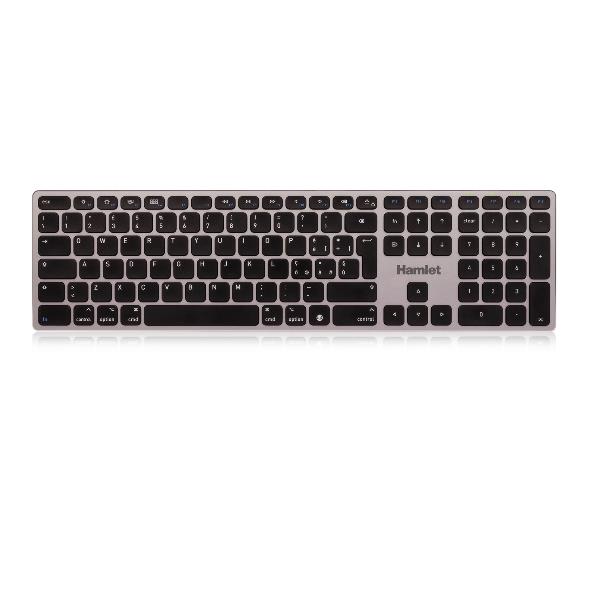 Tastiera Hamlet USB-C USB-A in Alluminio Argento Layout IT - SKU: XKKITA-MCA - Immagine 2
