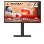 Monitor 24″ LG 24BA750 IPS Full HD con Regolazione Altezza per Ufficio