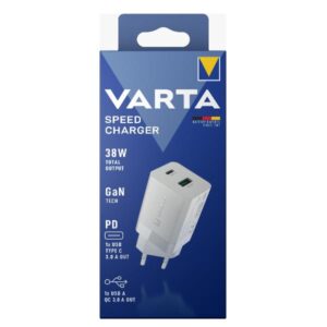 Caricabatteria Auto Varta Speed Charger USB-A Bianco