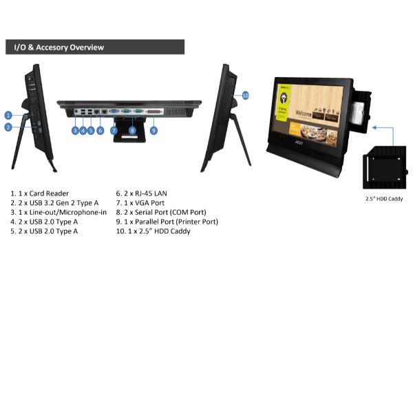 PC All In One MSI PRO AP162T ADL-080EU - 15.6 Touch Pentium 8GB RAM 128GB SSD - SKU: 9S6-A60211-080 - Immagine 2