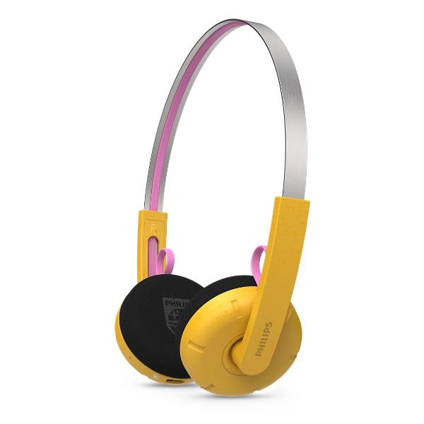Cuffie On-Ear Wireless Philips The Ringo Duo Bluetooth Giallo con Microfono - SKU: TAMS1YL/00 - Immagine 5