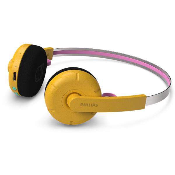 Cuffie On-Ear Wireless Philips The Ringo Duo Bluetooth Giallo con Microfono - SKU: TAMS1YL/00 - Immagine 9