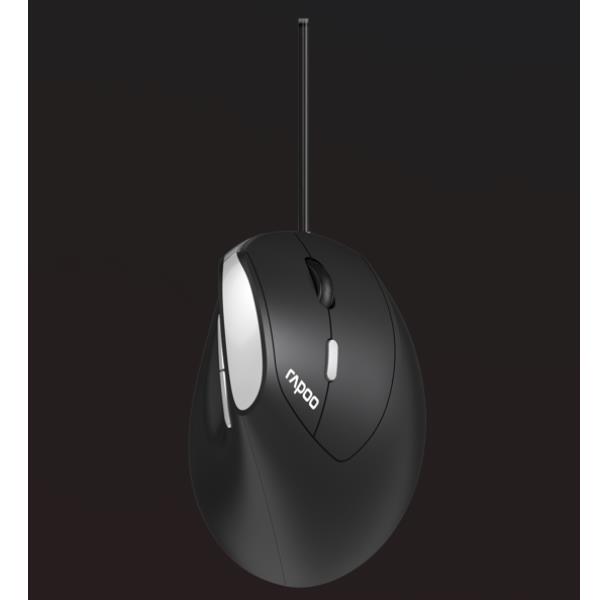 Mouse Ergonomico Rapoo EV200 USB Nero per Ufficio